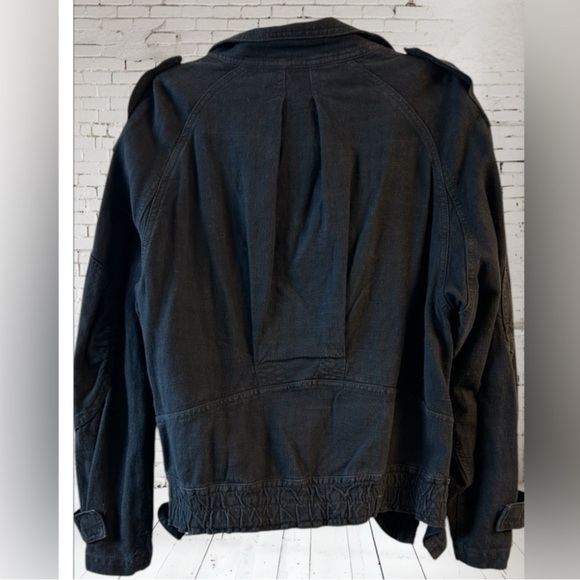 Free People Jayde Safari bomber linen jacket - Picture 3 of 8